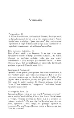 Éloge de l'instant