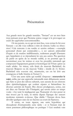 Éloge de l'instant