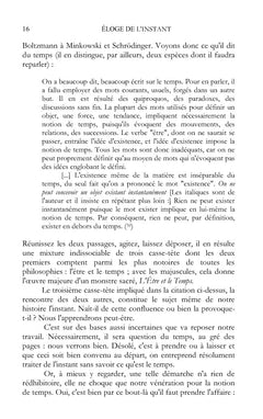 Éloge de l'instant