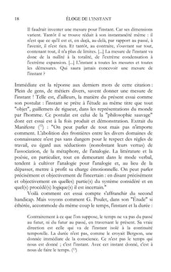 Éloge de l'instant