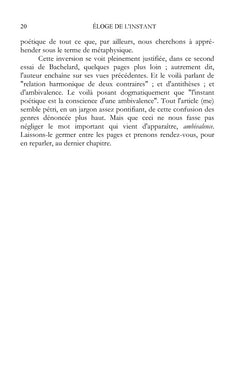 Éloge de l'instant