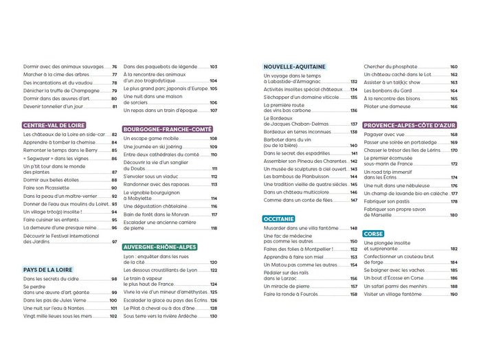 200 escapades et activités insolites