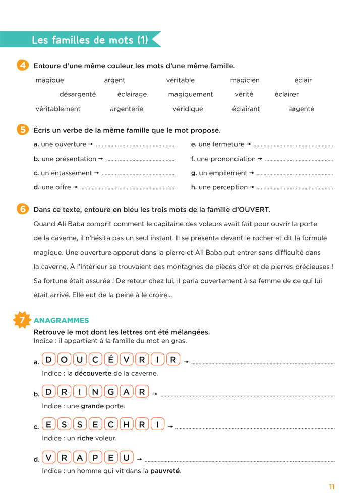 En route pour le vocabulaire ! CM