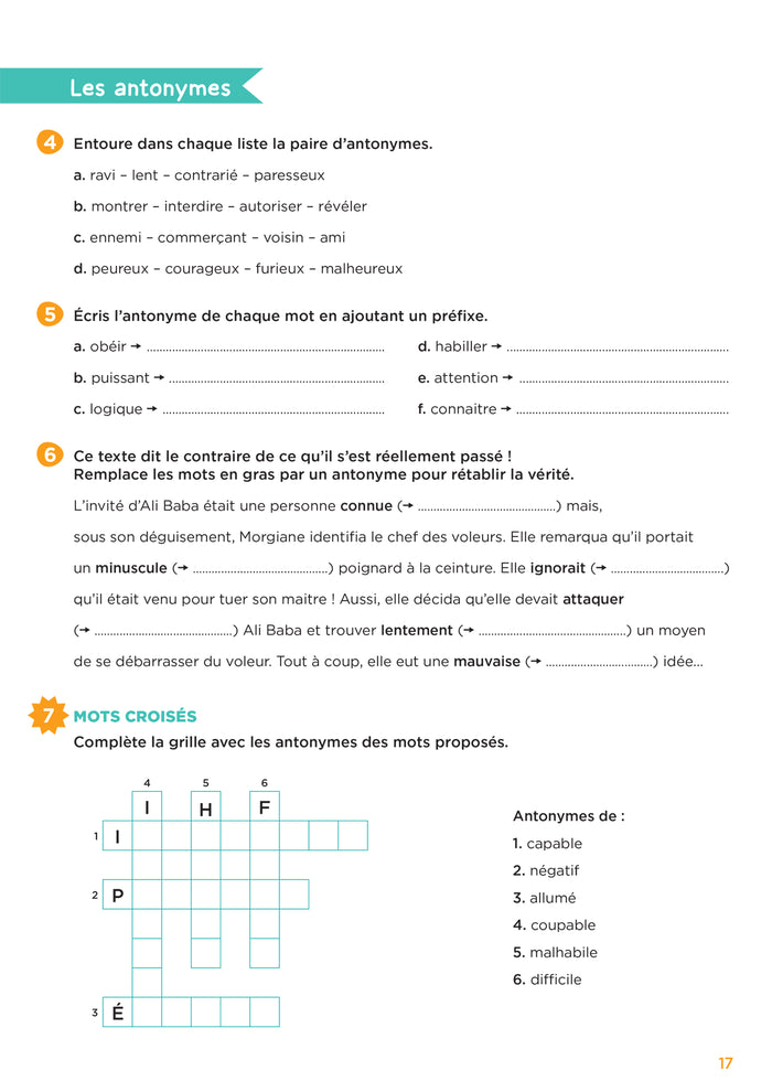 En route pour le vocabulaire ! CM