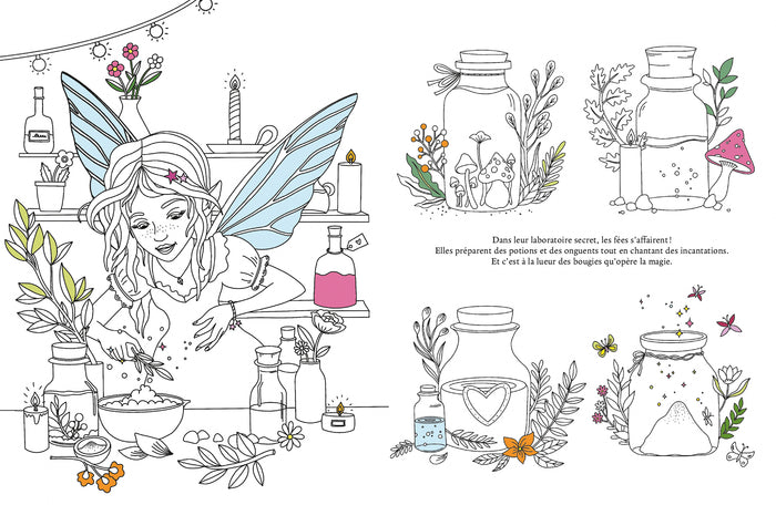 Le grimoire à colorier des fées