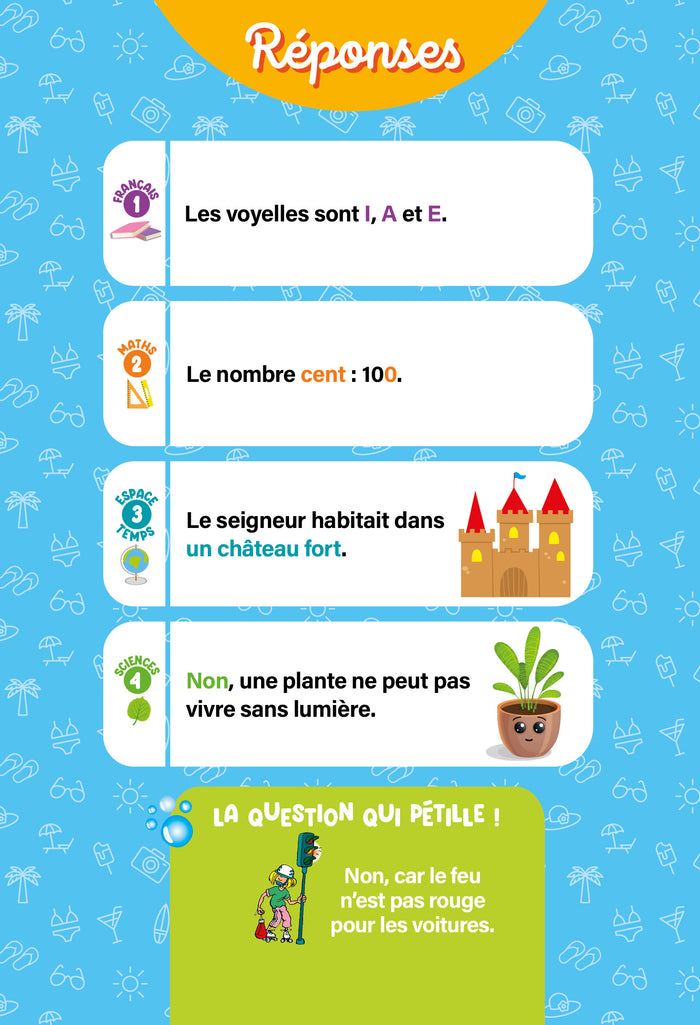 Questions pour réviser - Du CP au CE1 - Cahier de vacances 2024