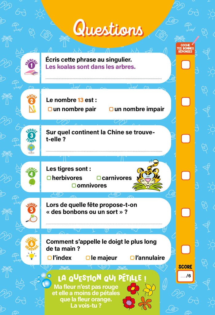 Questions pour réviser - Du CE1 au CE2