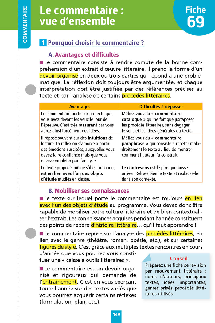 Objectif BAC Fiches détachables Français 1re BAC 2025