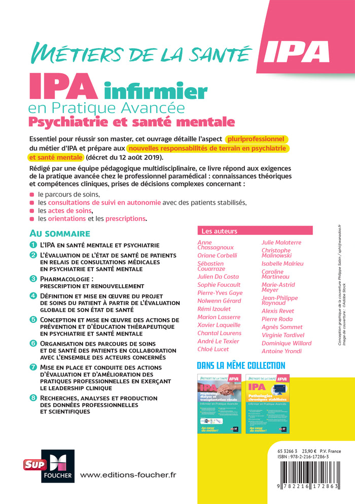 Infirmier en pratique avancée - Mention Psychiatrie et santé mentale