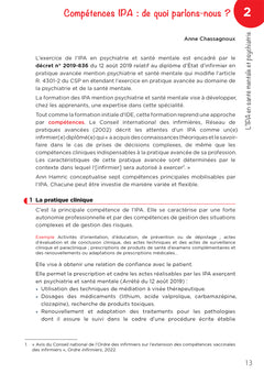 Infirmier en pratique avancée - Mention Psychiatrie et santé mentale