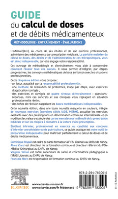 Guide du calcul de doses et de débits médicamenteux