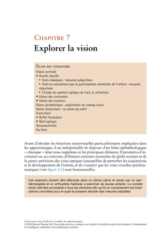 Neurovision chez l'enfant et troubles des apprentissages