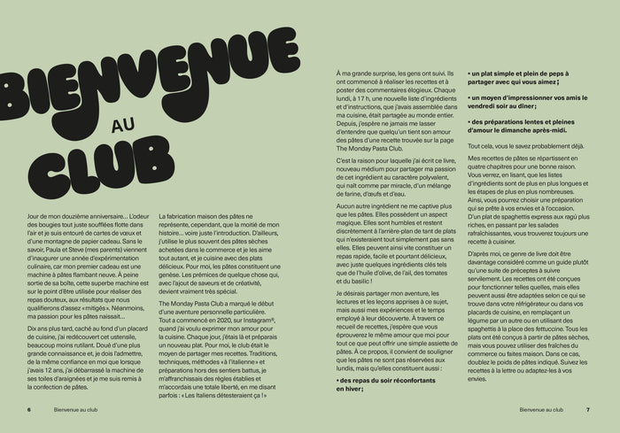 THE MONDAY PASTA CLUB