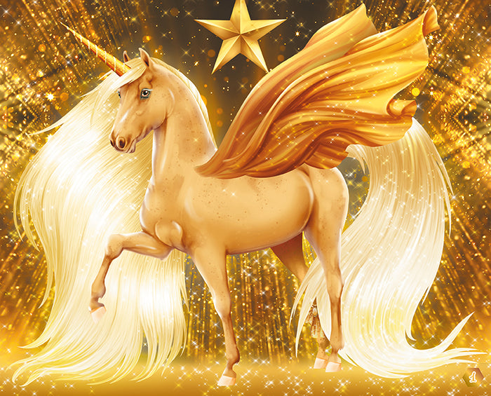 Licorne de rêve - Carnet créatif - Magie dorée