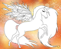 Licorne de rêve - Carnet créatif - Magie dorée