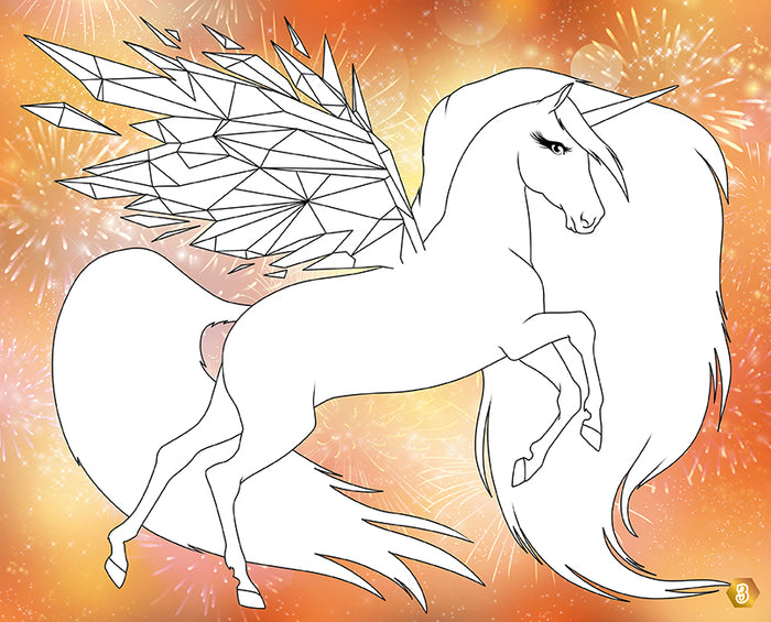 Licorne de rêve - Carnet créatif - Magie dorée