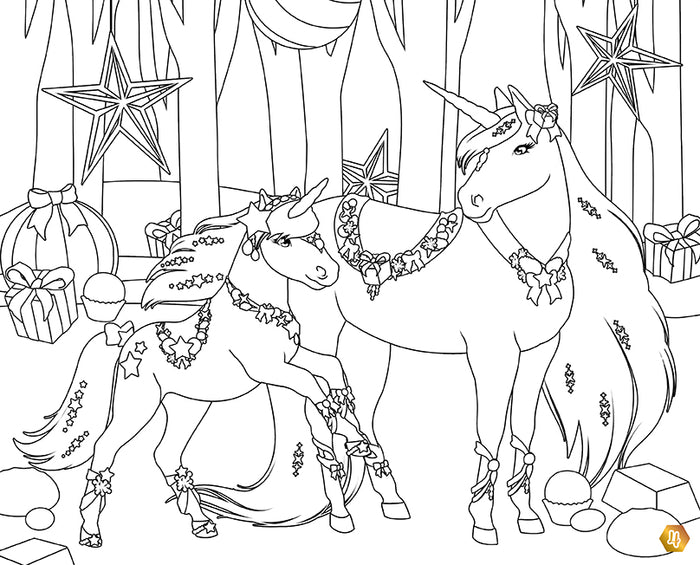 Licorne de rêve - Carnet créatif - Magie dorée