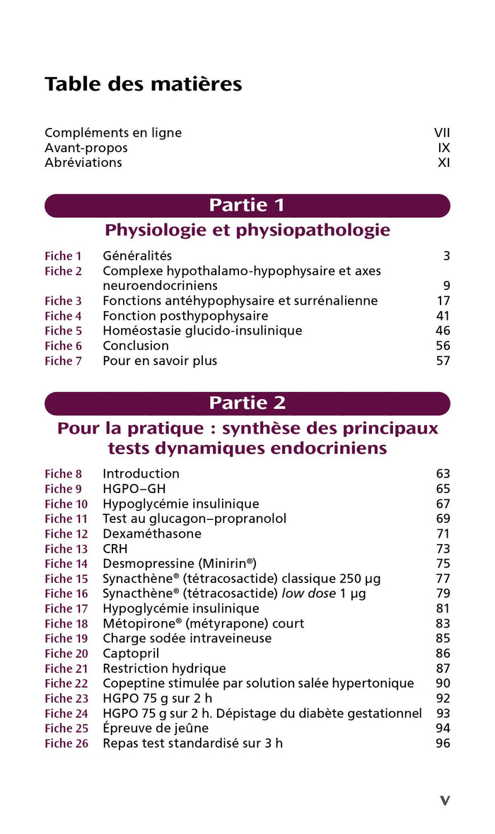 Tests dynamiques endocriniens