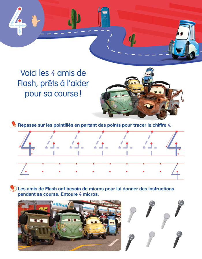 Mon cahier effaçable - J'écris les nombres et je compte