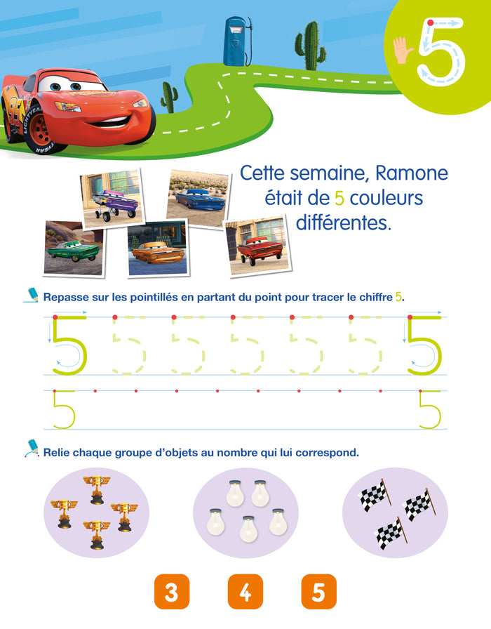 Mon cahier effaçable - J'écris les nombres et je compte