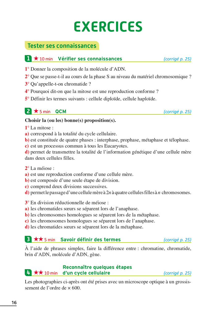 Exos résolus spécialité SVT 1re