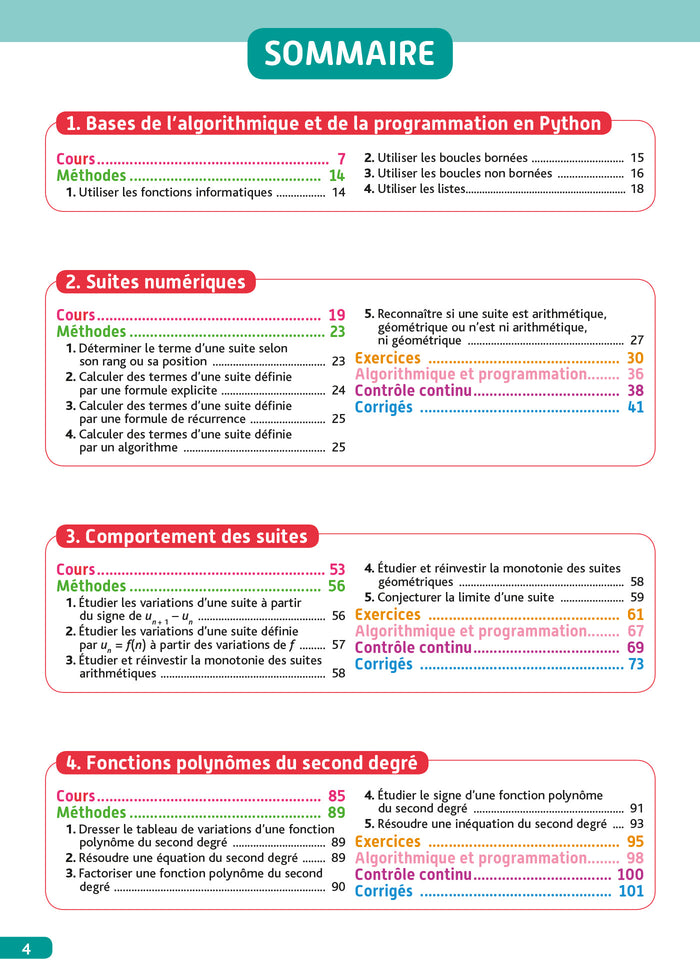 Objectif BAC 1re spécialité Maths BAC 2026