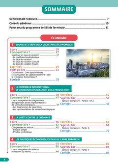 Objectif Bac Tle spécialité SES Bac 2025