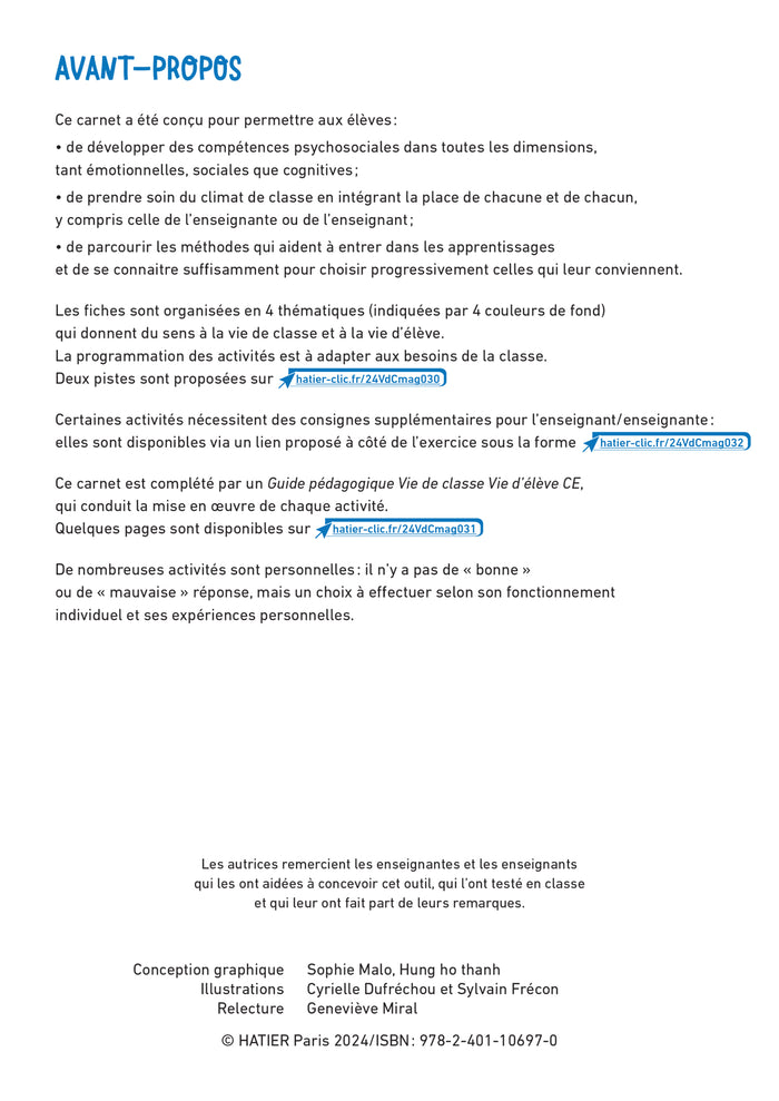 Vie de classe Vie d'élève Magellan CE