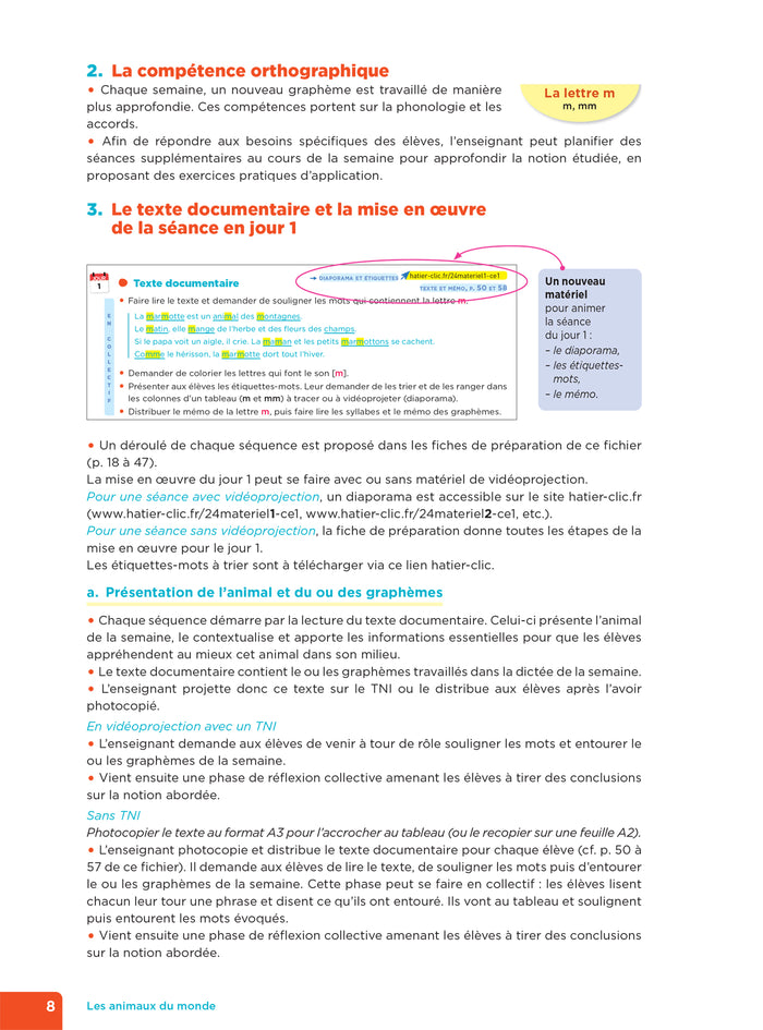 En route pour la dictée ! CE1 - Les animaux du monde