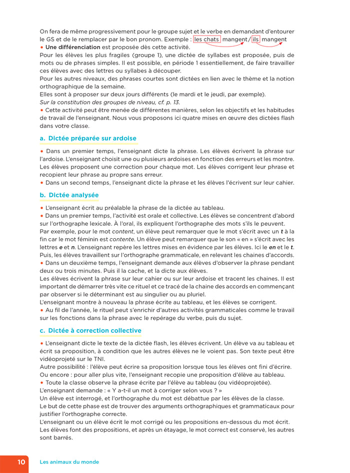 En route pour la dictée ! CE1 - Les animaux du monde