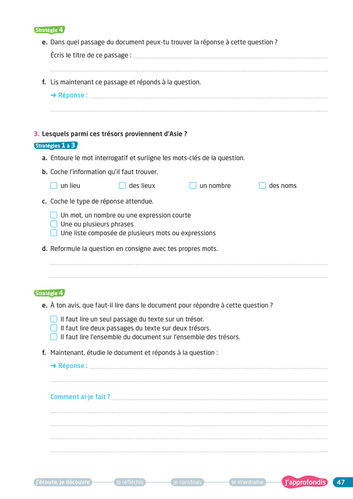 Des stratégies pour lire et comprendre - J'utilise des documents CM
