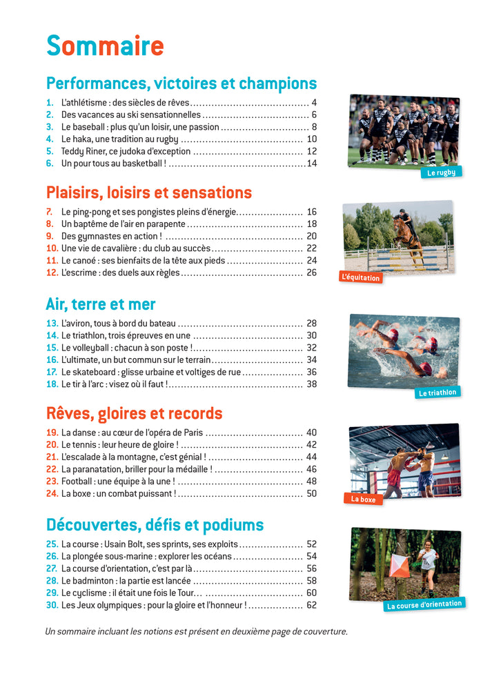 En route pour la dictée CE2-CM1 ! Vive le sport !