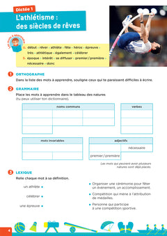 En route pour la dictée CE2-CM1 ! Vive le sport !