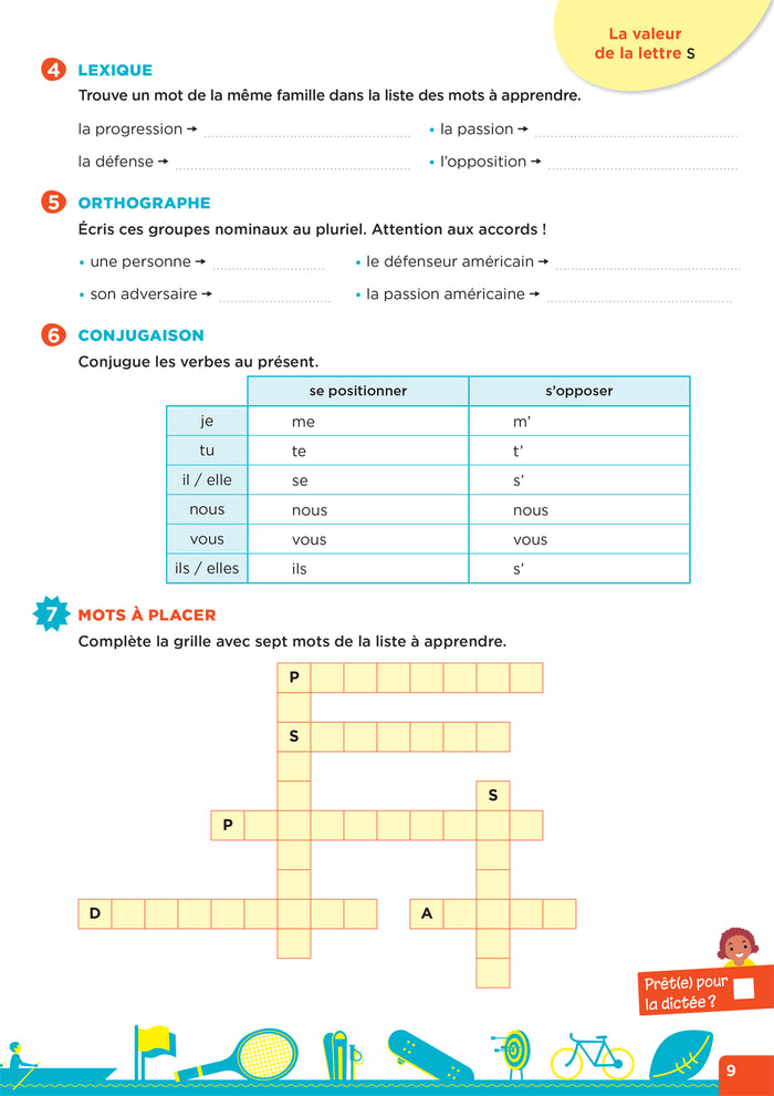En route pour la dictée CE2-CM1 ! Vive le sport !