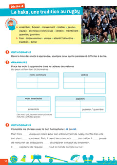 En route pour la dictée CE2-CM1 ! Vive le sport !