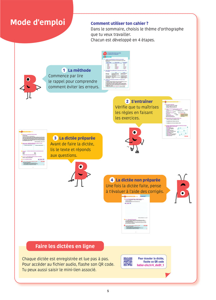 Bescherelle - Réussir ses dictées et progresser en orthographe - 4e