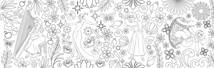 Disney Princesses - 3 mètres à colorier - Frise à déplier