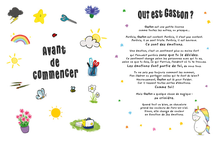 Le cahier de gratitude des petits - Gaston la licorne