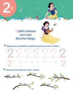 Disney - Princesses - Mon cahier effaçable - J'écris les nombres et je compte