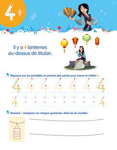 Disney - Princesses - Mon cahier effaçable - J'écris les nombres et je compte