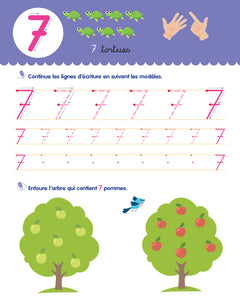 Mon cahier effaçable d'écriture : Les chiffres