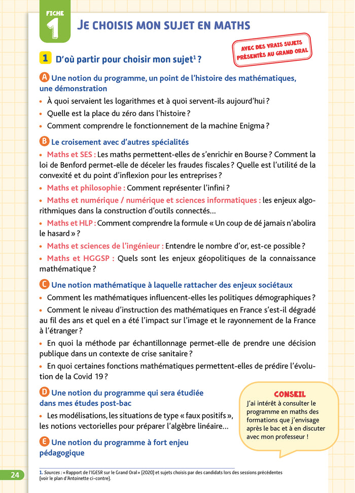 Je réussis mon Grand Oral Bac 2025 Tles générale et technologiques