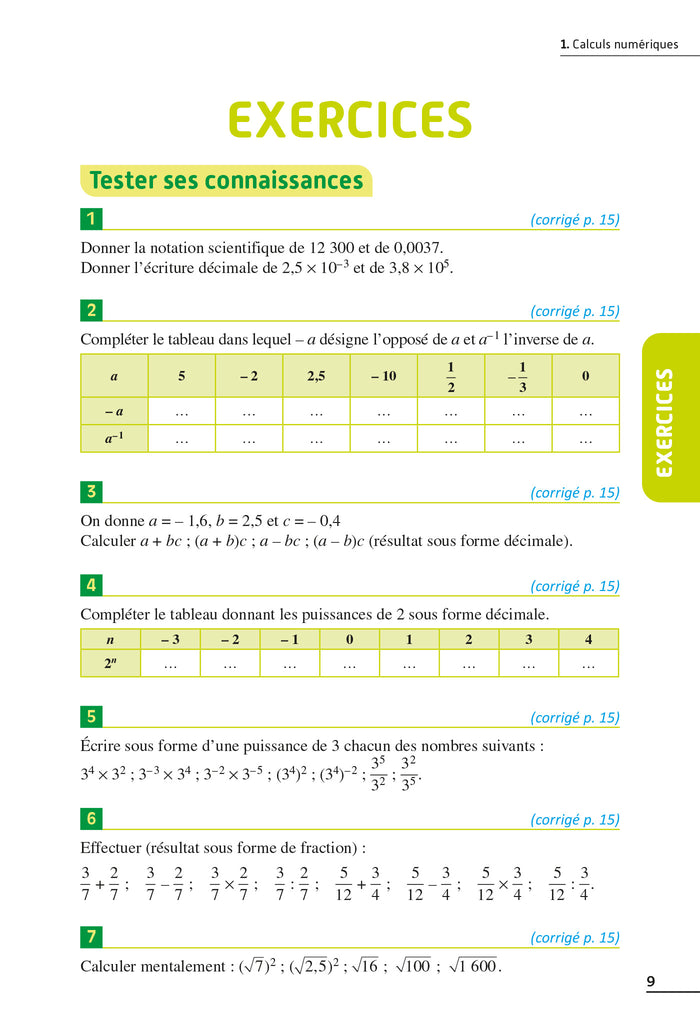 Exos résolus - Maths 3e