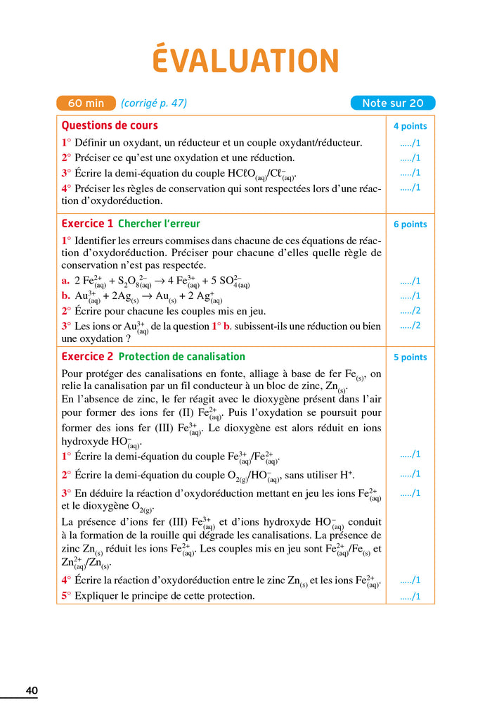 Exos résolus spécialité Physique-Chimie 1re