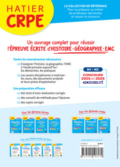 Histoire-Géographie-EMC- CRPE 2026-2027 - Epreuve écrite d'admissibilité