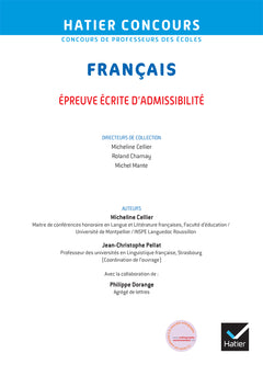 Français - CRPE 2025-2026 - Epreuve écrite d'admissibilité