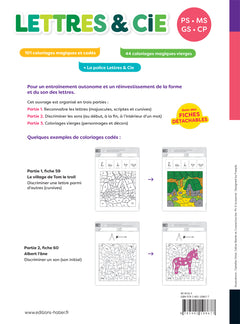 Lettres et Cie - Français PS-MS-GS-CP - Coloriages magiques photocopiables