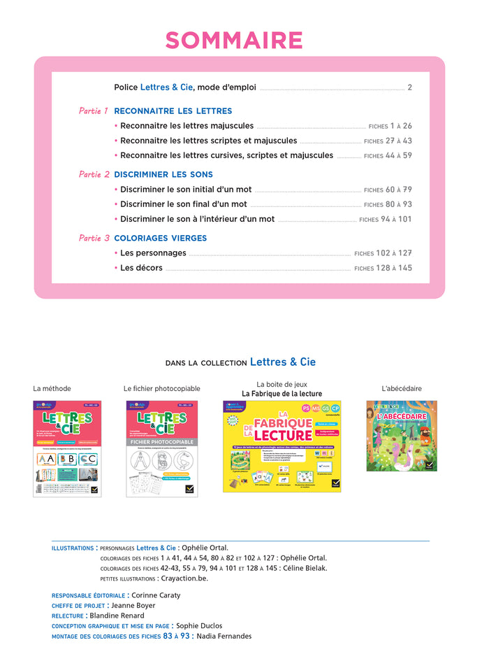 Lettres et Cie - Français PS-MS-GS-CP - Coloriages magiques photocopiables