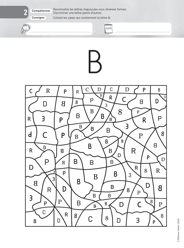 Lettres et Cie - Français PS-MS-GS-CP - Coloriages magiques photocopiables