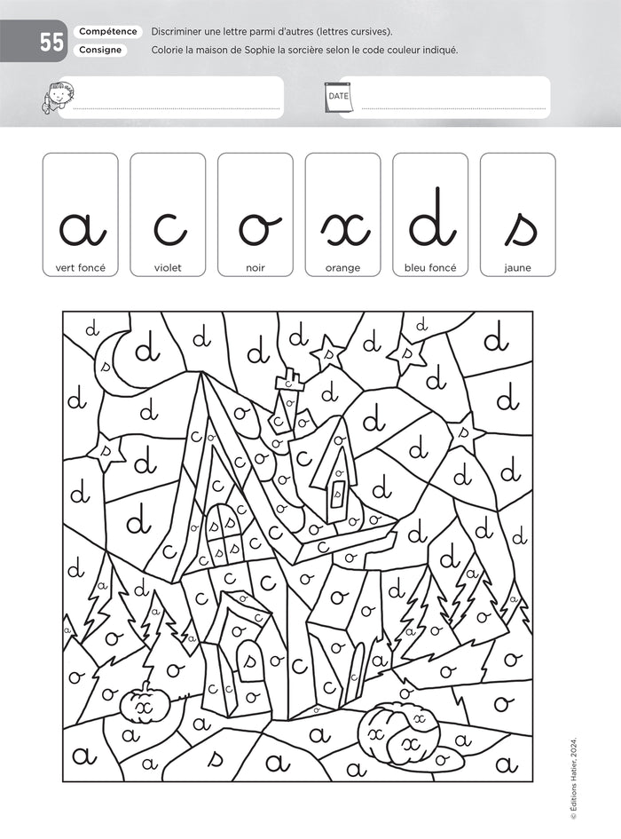 Lettres et Cie - Français PS-MS-GS-CP - Coloriages magiques photocopiables